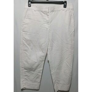 Counterparts Size 14 White Slim Leg Stretch Leg 4 Pocket Capri Pants